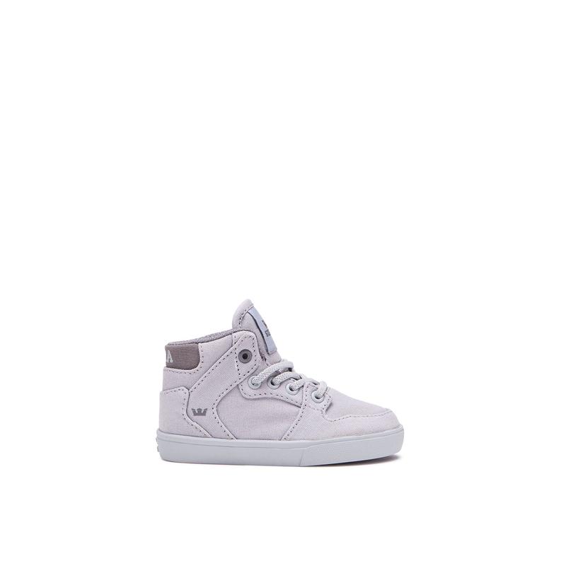 Buty Supra VAIDER - Sneakersy Wysokie Dziecięce - Głęboka Szare (RFQE-02583)